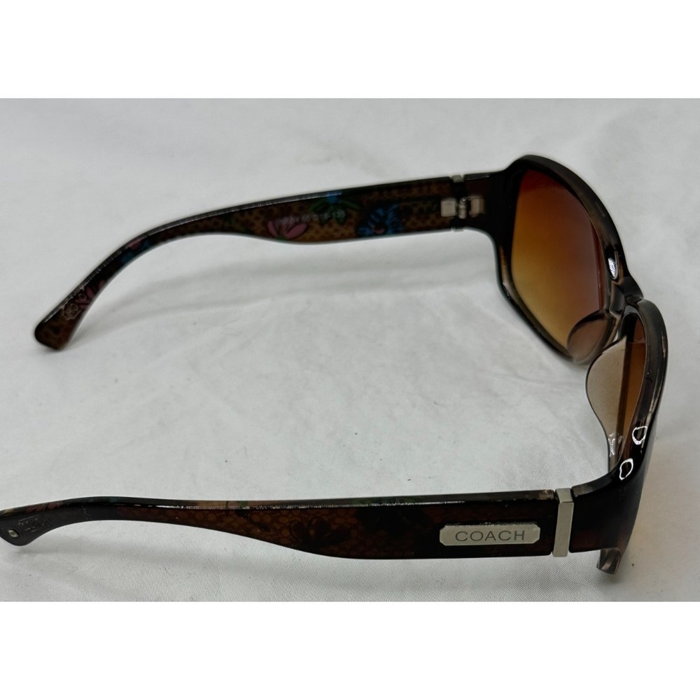Coach Sunglasses Peony W604 Floral Brown Gradient C Logo 60 18 135 - Picture 5 of 14